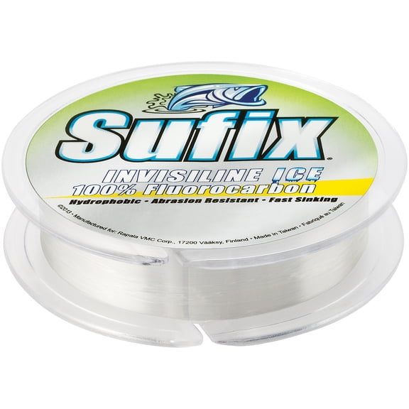 Sufix 50 Yard InvisiLine Ice Fluorocarbon Fishing Line - 2 lb Clear