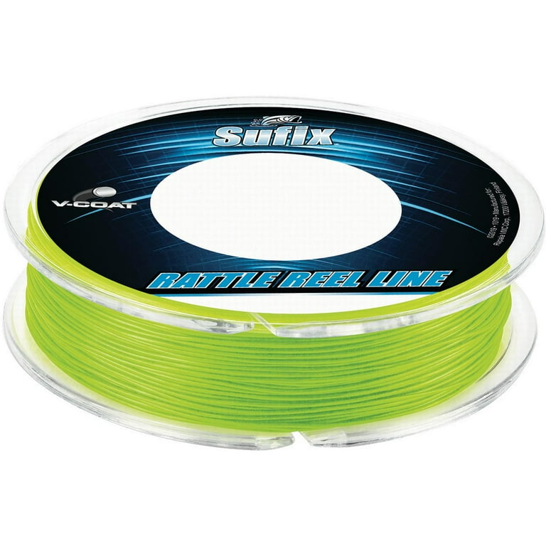 Sufix 50 Yard Rattle Reel V-Coat Fishing Line - Neon Lime 20 lb Sufix 50 Yard Rattle Reel V-Coat Fishing Line - Neon Lime 20 lb