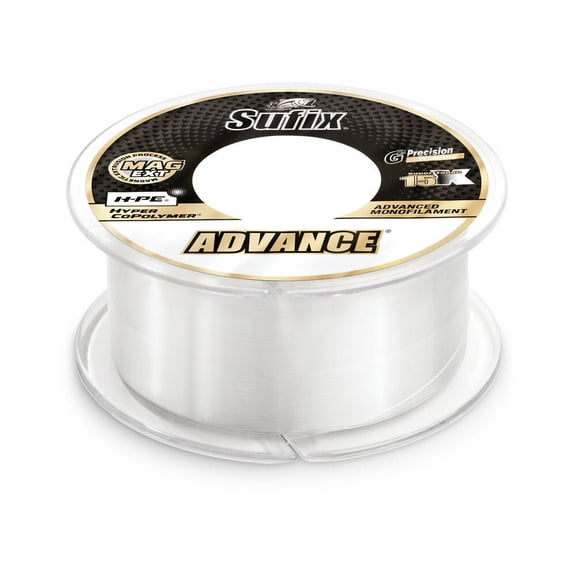 Sufix 604 Advance Monofilament Fishing Line, 1200 Yd Spool, 8 lb Clear