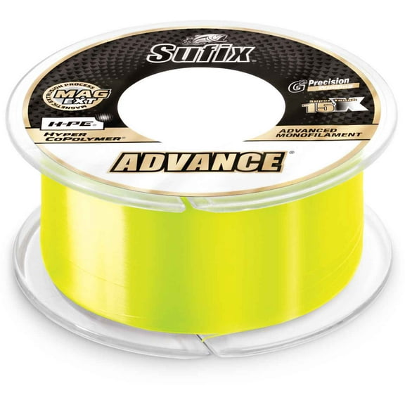 Sufix Advance Monofilament Fishing Line 4 lb Neon Lime