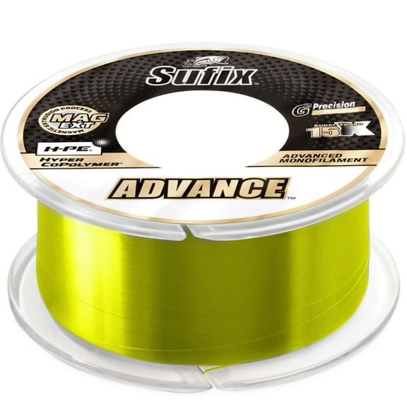 Sufix Advance Monofilament Fishing Line, 20 lb, 330 Yds. - Neon Lime