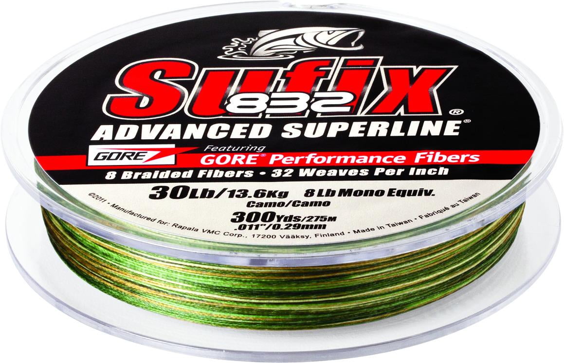  Sufix, 832 Advanced Superline, 8 lbs Tested, 0.007 Diameter,  150 Yards, Low Vis Green (660-008G) : Everything Else