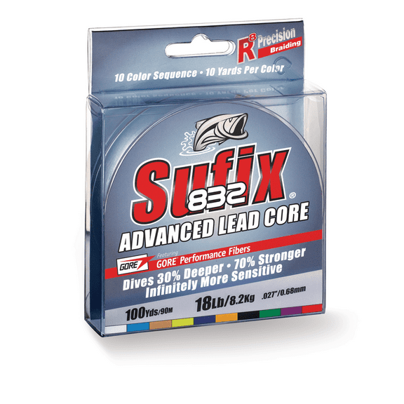 Sufix 832 Advanced Lead Core - 18lb - 10-Color Metered - 600 yds