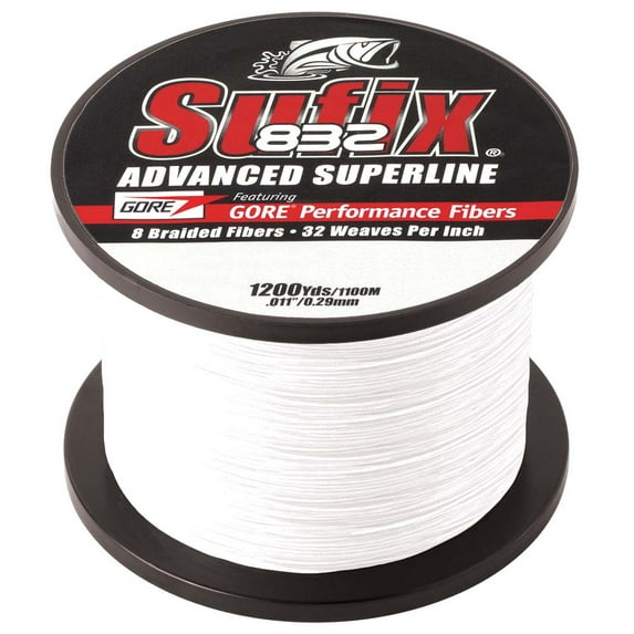 Sufix 832 Advanced Superline Braid Fishing Line, 1200 Yd Spool, 10 lb Ghost