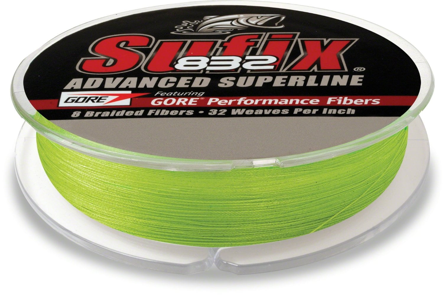 Sufix 832 Advanced Superline Braided Fishing Line 150 yd 80lb Neon Lime 