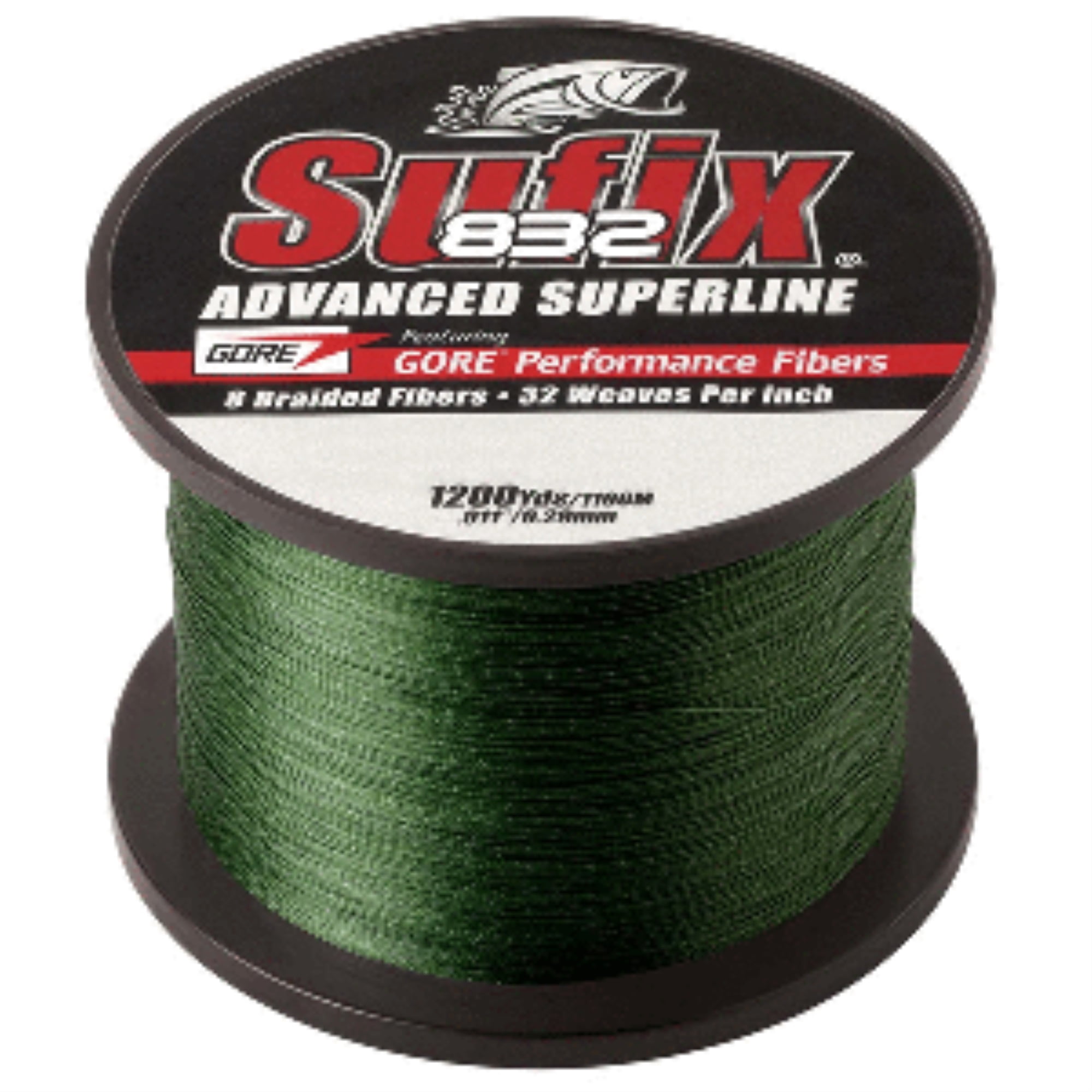 Sufix 832 Braid 30lb Line, Low-Vis Green, 1200 Yds 