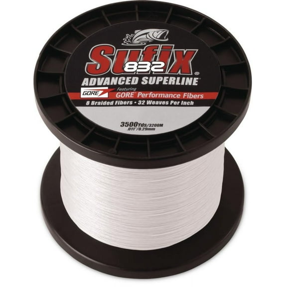 Sufix 832 Advanced Superline Braid 10 lb Ghost Fishing Line - 3500 Yds