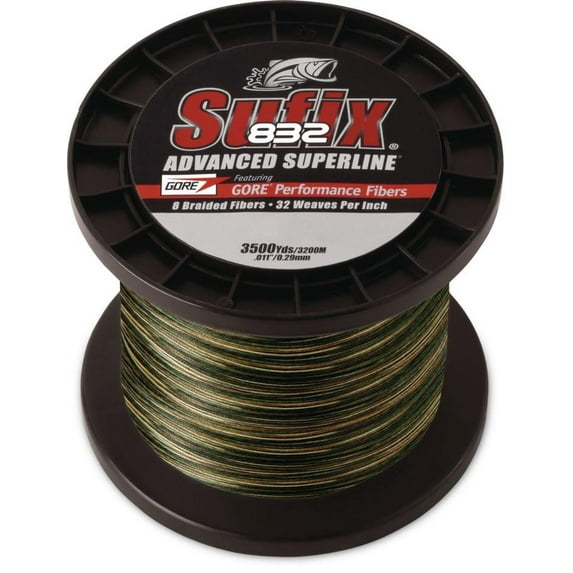 Sufix 832 Advanced Superline Braid 10 lb Camo Fishing Line - 3500 Yds