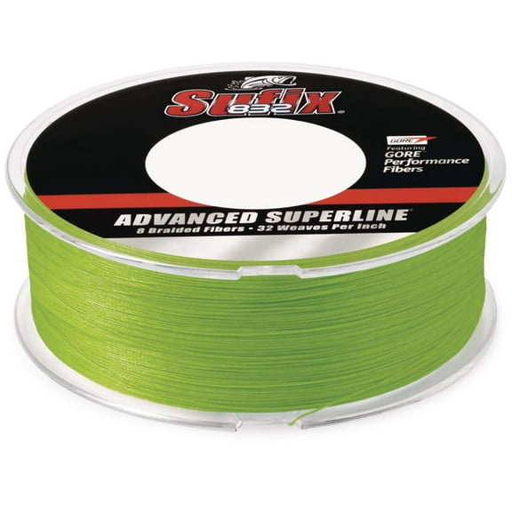 Sufix 832 Braided Fishing Line 30lb 600yd Neon Lime