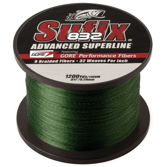 Sufix 832 Advanced Superline Braided Fishing Line 1200 yd 10lb Green