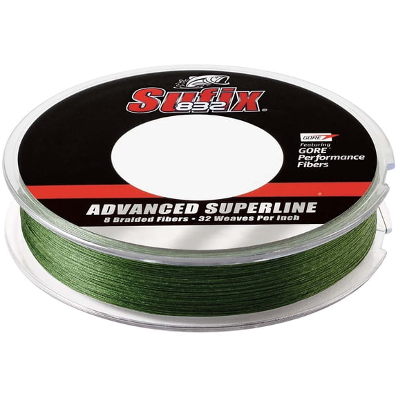 Sufix Advanced Superline 832 Braid 6 lb Low-Vis Green 300 yd