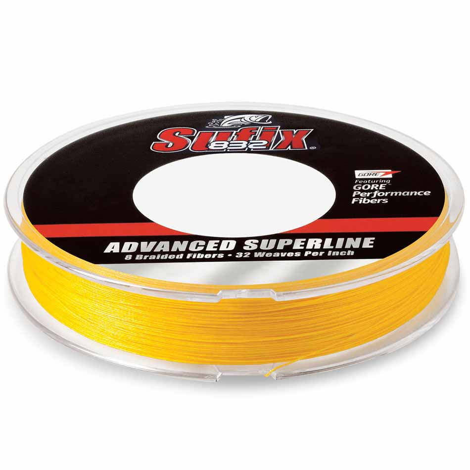 Sufix Advanced Superline 832 Braid 8 lb Hi-Vis Yellow 300 yd 