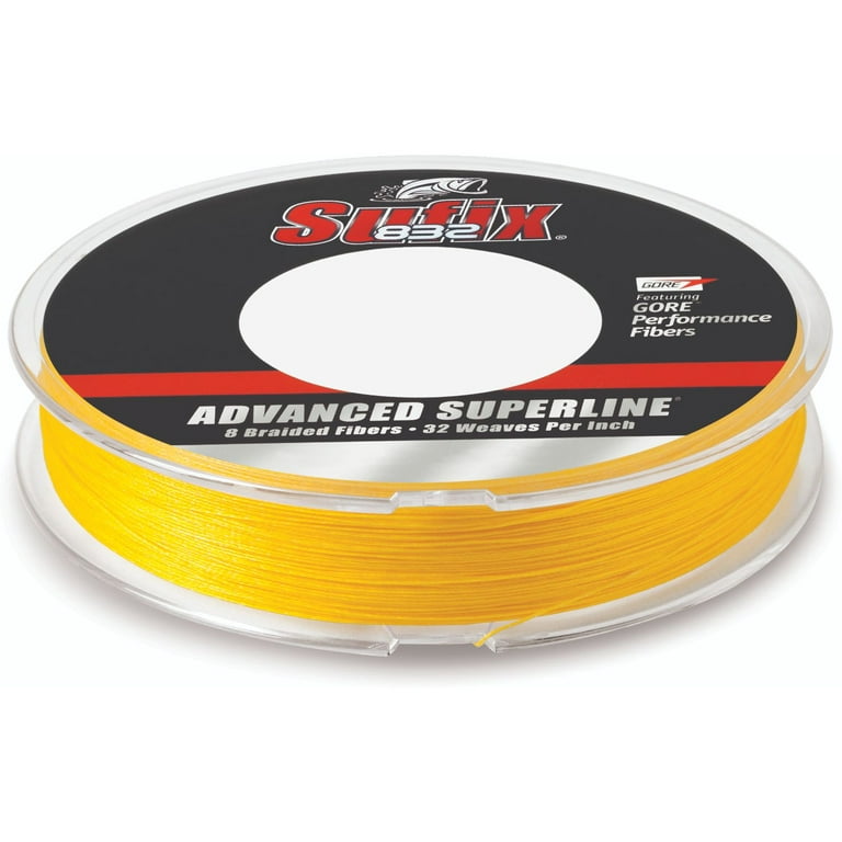 Sufix Advanced Superline 832 Braid 8 lb Hi-Vis Yellow 300 yd