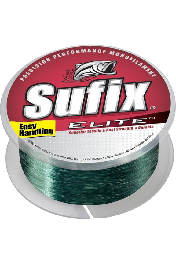 Elite 6 lb Low-Vis Green Monofilament Fishing Line for Freshwater and Saltwater