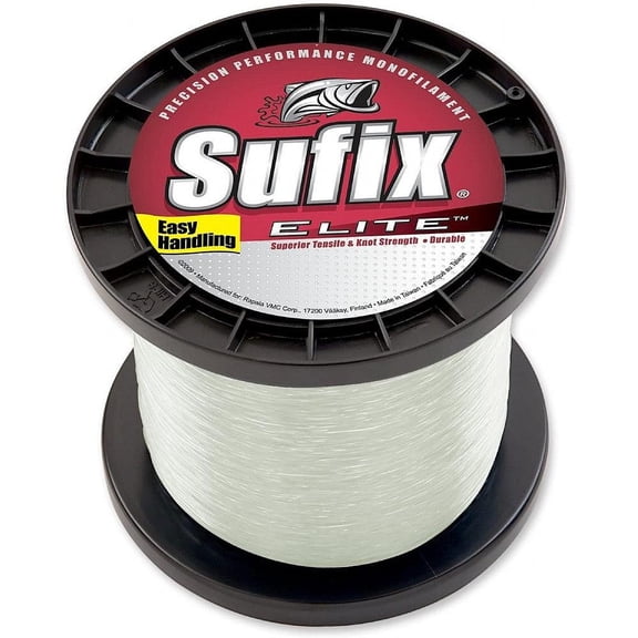 Sufix Elite Monofilament Fishing Line, 8 lb, 3000 Yard, Clear - 661-308