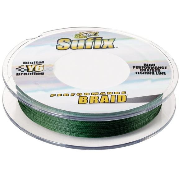 Sufix Performance Braid Fishing Line, 50 lb, 100 Yds. - Lo-Vis Green