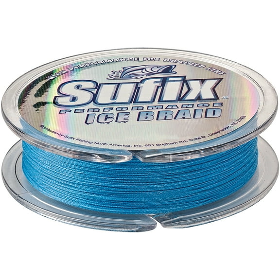 Sufix Performance Ice Braided Fishing Line 6lb 75yd Glacier Blue