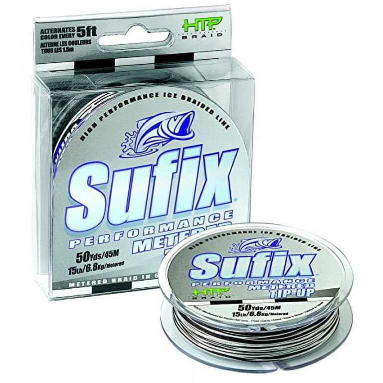Sufix Performance V-Coat 50-Yards Spool Size Tip Up Ice Braid Line  (Metered, 50-Pound)