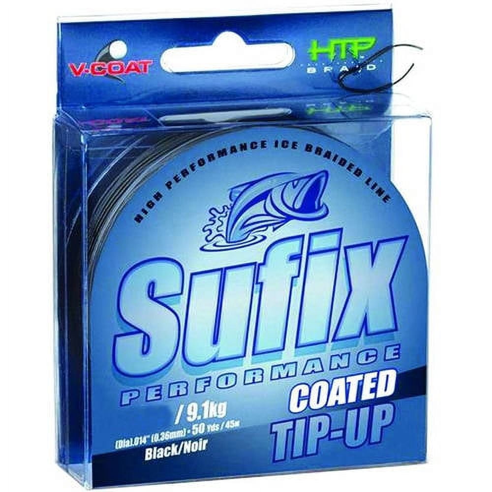 Sufix Perfromance Tip-up Ice Braid 15lb Fishing Line 50 yds Black 