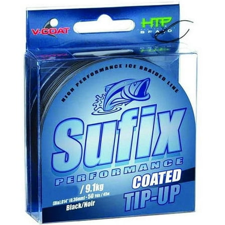 Sufix Perfromance Tip-up Ice Braid 15lb Fishing Line 50 yds Black