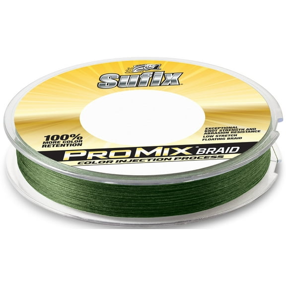 Sufix ProMix Braid 65 lbs Low-Vis Fishing Line Green 300 Yards
