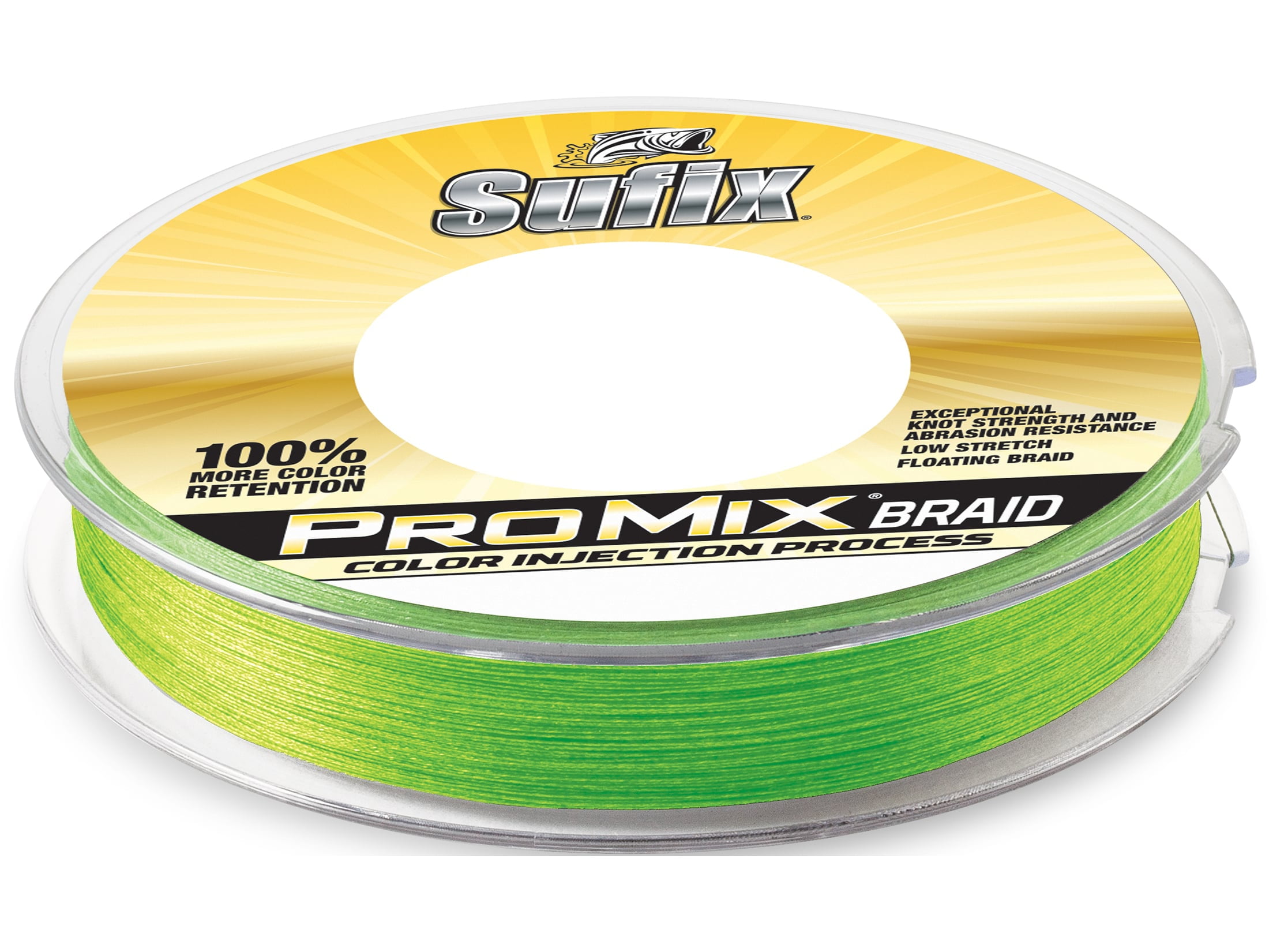 Sufix ProMix Braided Fishing Line 65lb 150yd Neon Lime