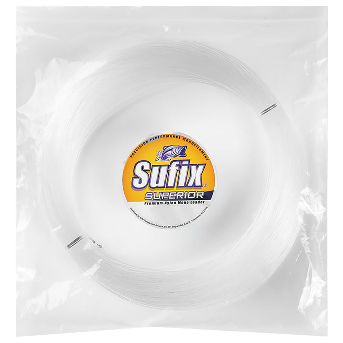 Sufix Superior Monofilament Fishing Leader Line (110 yds) - 650 lb Test -  Clear