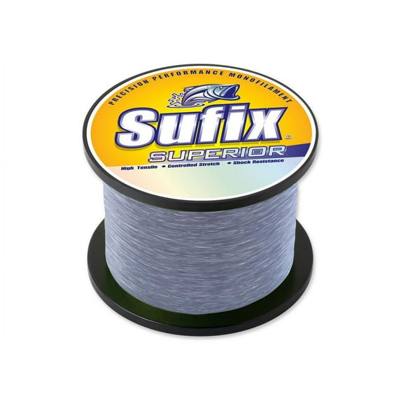 Sufix Superior Monofilament Fishing Line, 1 lb Spool, 60 lb Smoke Blue