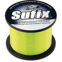 Sufix 696 Tritanium Plus Monofilament Fishing Line 1/4 lb Spool 40 lb Chartreuse