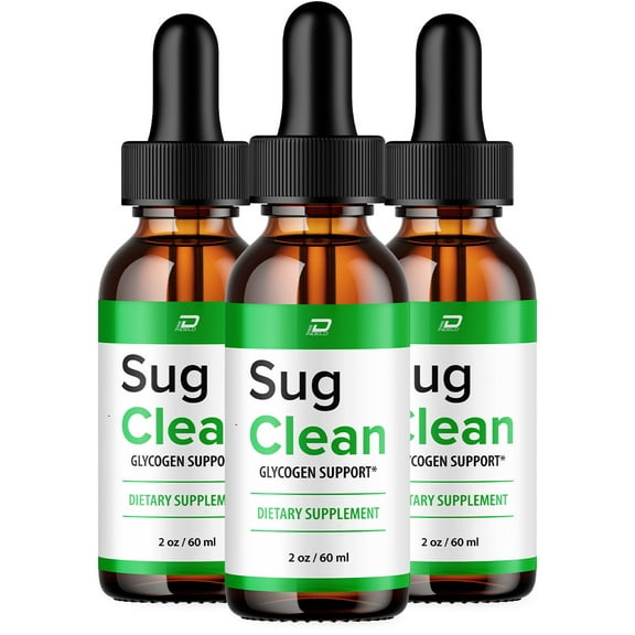 Sug Clean Drops Healthy Formula - SugClean Liquid All Natural Healthy Levels, Extra Strength, Sug Clean Reviews, 3 Pack, 3 Month Supply