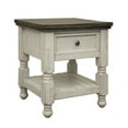 thumbnail image 1 of Suga 26 Inch Side End Table with 1 Drawer and Shelf Pine Wood Ivory- Saltoro Sherpi, 1 of 5