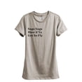 thumbnail image 1 of Suga Suga How'd Ya Get So Fly Women's Fashion Relaxed T-Shirt Tee Heather Tan Small, 1 of 3