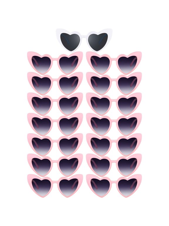 Heart Shaped Sunglasses for Women,Fashion Cat Eye Mod Style Retro Glasses