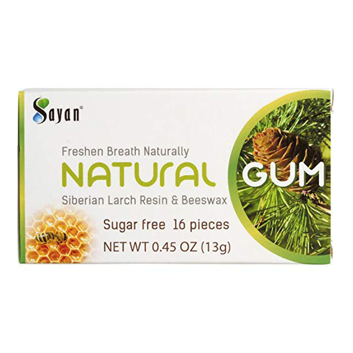 Sugar All Natural Gum, Siberian Larch Tree Resin and Beeswax Chewing ...