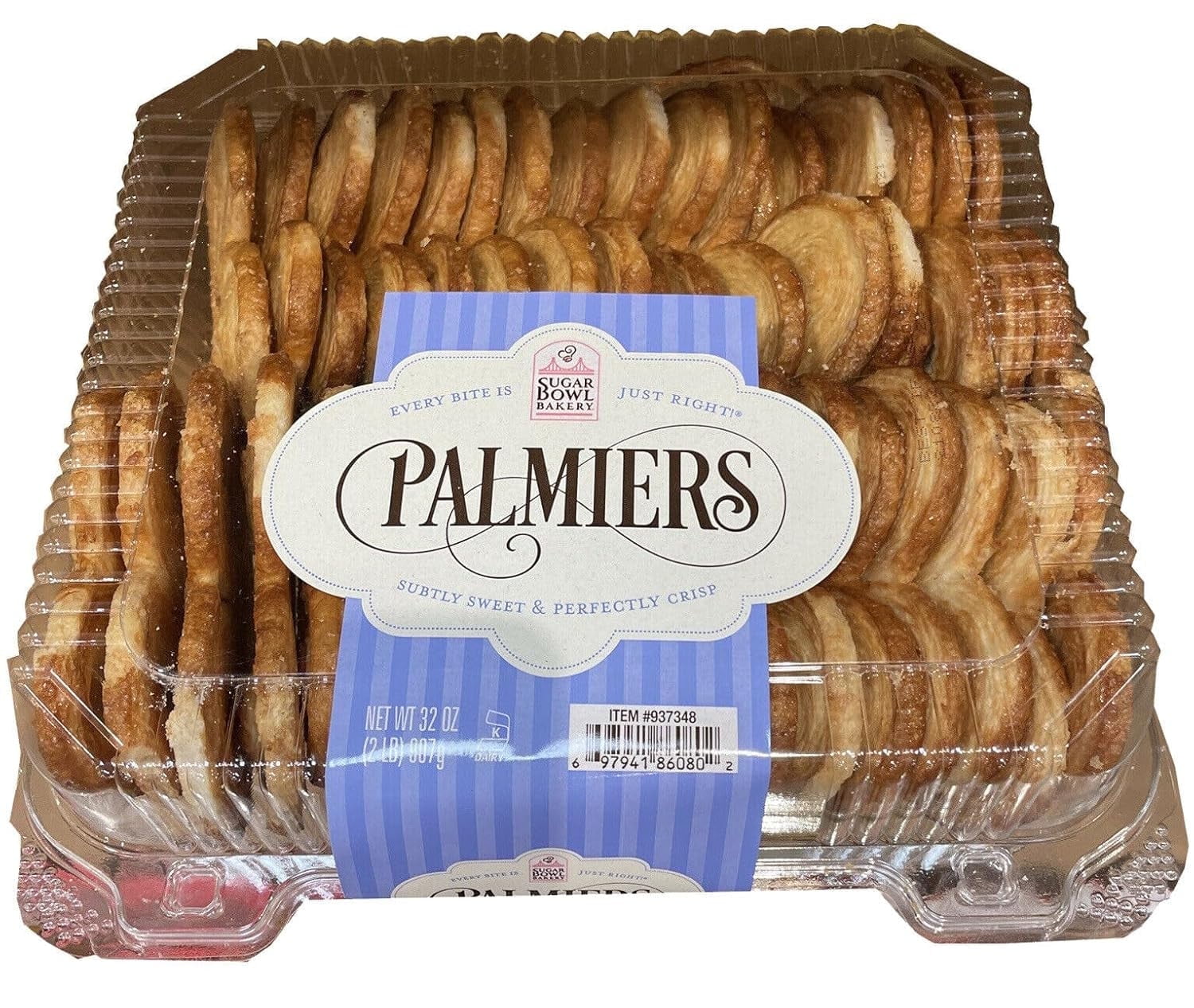 Sugar Bowl Bakery Petite Palmiers ~ French  Favorite Cookies 2 LB ~ 32oz (Pack of 1)