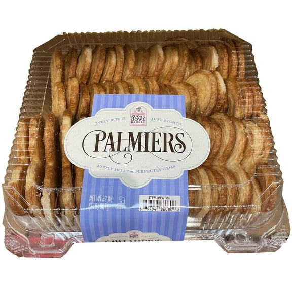 Sugar Bowl Bakery Petite Palmiers ~ French Favorite Cookies 2 LB ~ 32oz (Pack of 2)