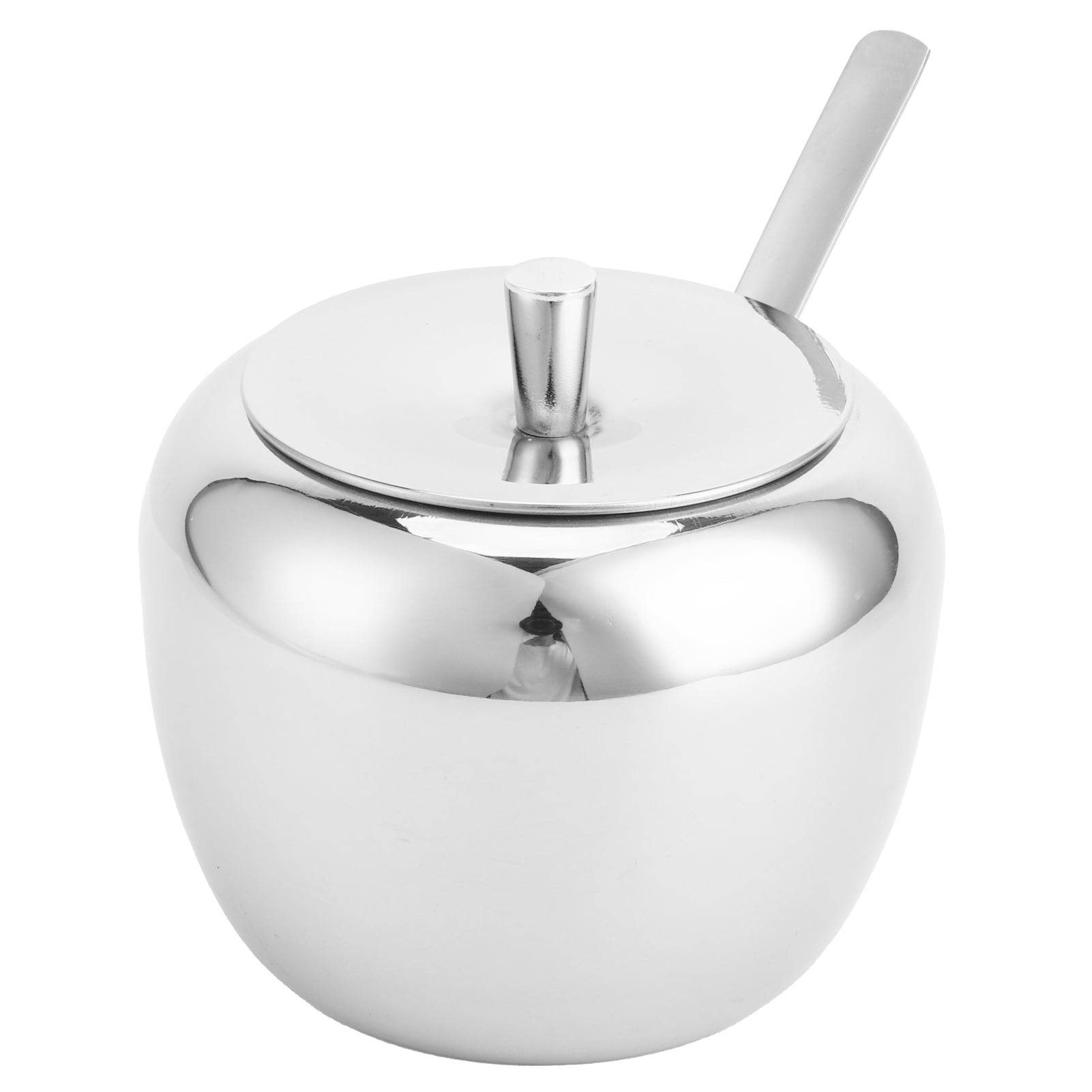 Sugar Bowl, Sugar Dispenser, Sugar Container Stainless Steel Sugar Bowl with Lid and Sugar Spoon