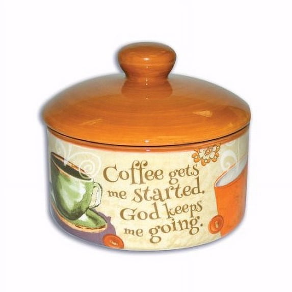 Sugar Bowl w/Lid-Coffee Collection (4.5")-One Bowl