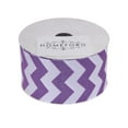 thumbnail image 1 of Sugar Chevron White Grosgrain Ribbon, 1-1/2-Inch, 3 Yards, Grape, 1 of 1