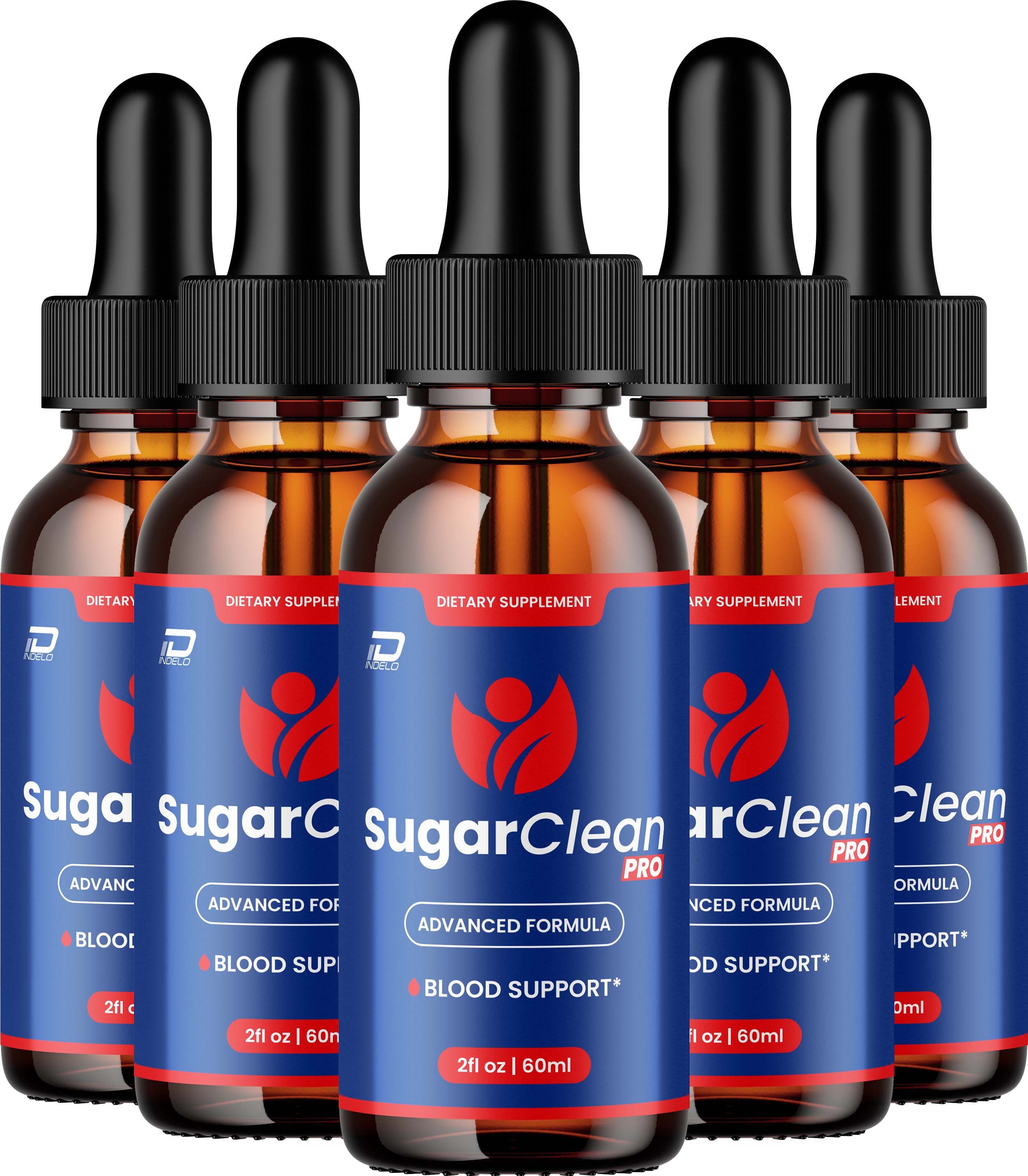 Sugar Clean Pro Liquid Drops – SugarClean Pro Extra Strength Natural Blend Healthy Organic Support, 5 Pack, 5 Month Supply