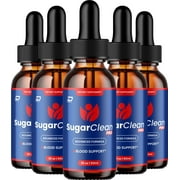Sugar Clean Pro Liquid Drops   SugarClean Pro Extra Strength Natural Blend Healthy Organic Support, 5 Pack, 5 Month Supply