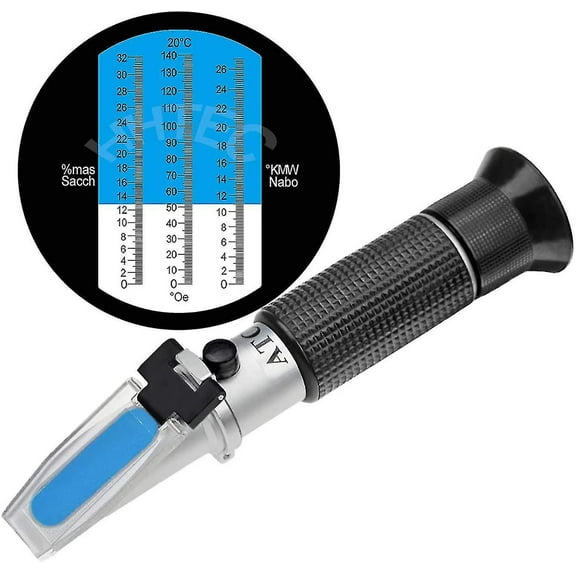 Sugar Content Refractometer, Refractometer 0-32 Brix Wine Refractometer For Measuring The Sugar Content With Atc