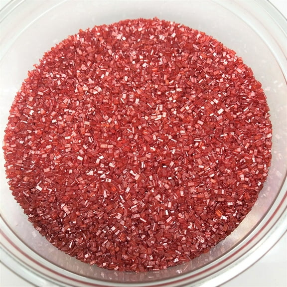 Sugar Crystalz Ruby Red Crystals Bakery Topping Sprinkles 8 oz colored sugar