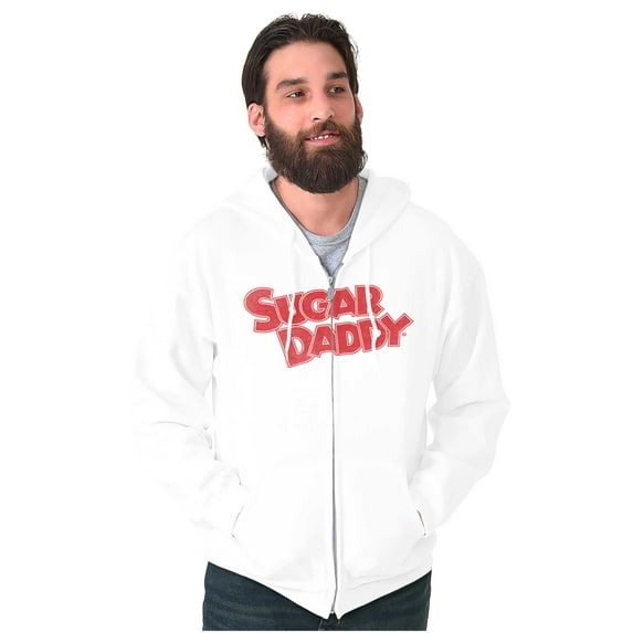 Sugar Daddy Logo Favorite Candy Unisex Plus Size Zip Hoodie Brisco Brands 3X