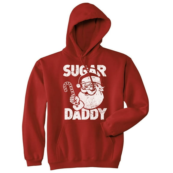 Sugar Daddy Unisex Hoodie Funny Sarcastic Christmas Santa Graphic Novelty Hooded Sweatshirt