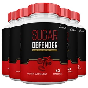 Sugar Defender Advanced Formula Capsules, Official Formula, Maximum Strength Supplement 5 Month Supply (5 Pack)