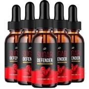 Sugar Defender Drops Supplement, Sugar Defender 24 Hour Liquid Supplement, Sugar Defender Drops Reviews, Max Strength Organic Herbal Blend for Energy Circulation 5 Pack - 5 Month Supply