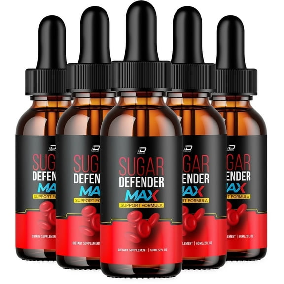 Sugar Defender Max Drops Supplement, Sugar Defender Max 24 Hour Liquid Supplement, Sugar Defender Max Drops Reviews, Max Strength Organic Herbal Blend 5 Pack - 5 Month Supply