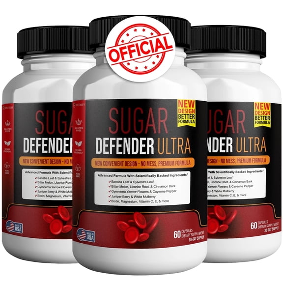 Sugar Defender Ultra - Advanced Formula with Vitamins, Minerals, Banaba Leaf,