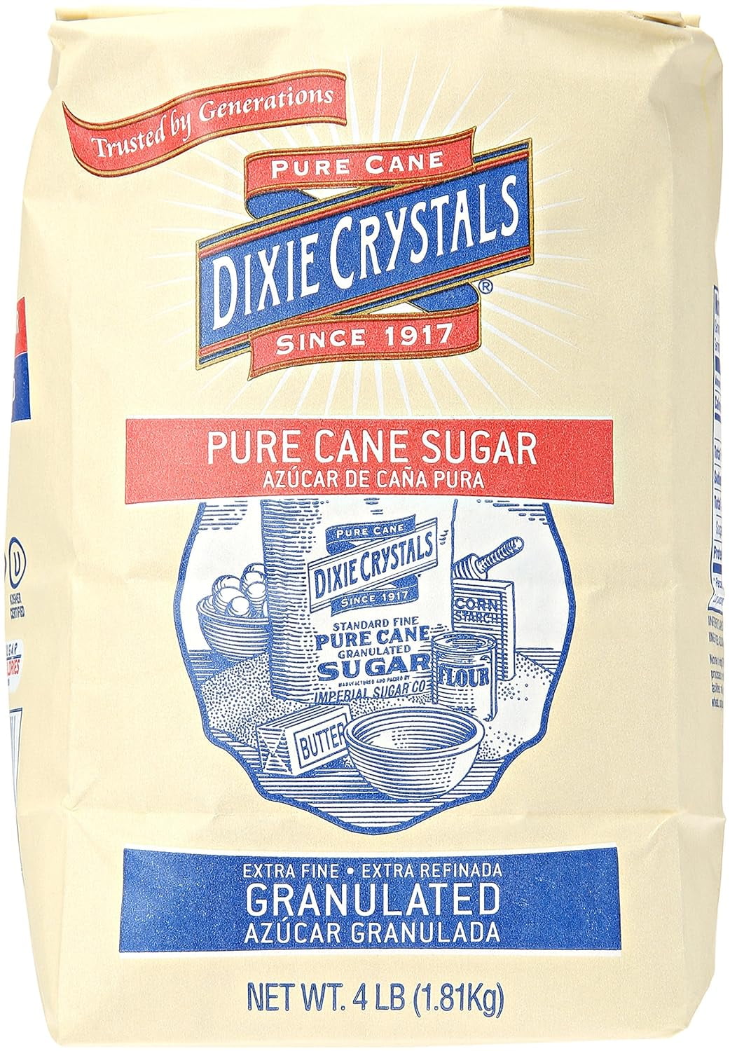 Sugar Dixie Crystals Pure Cane Sugar, 4 Lb - Walmart